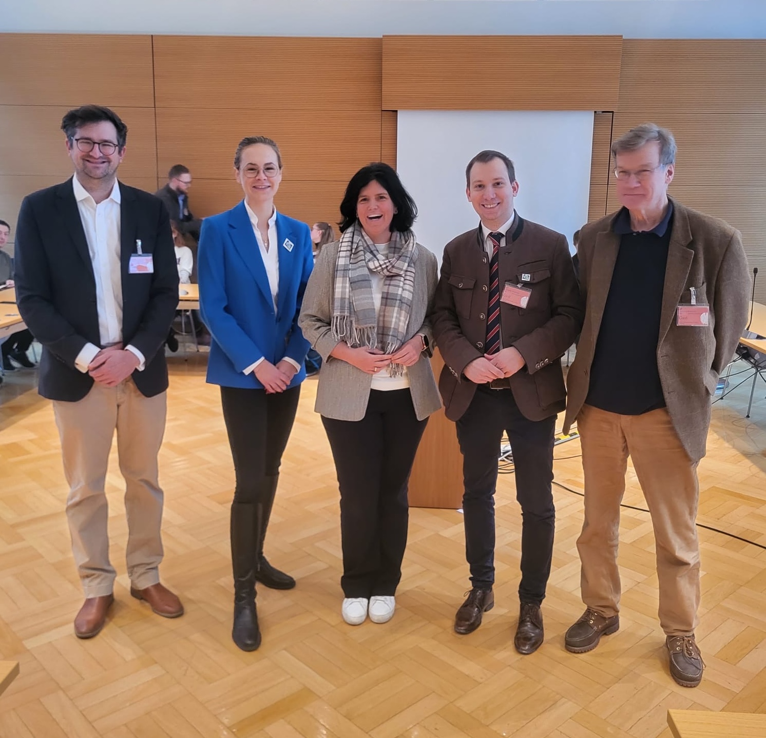 Gruppenbild Prof. Eberl, Brauwers, Konrad, Dr. Sonnhoff, Prof. v.d. Wense